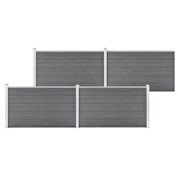 vidaXL Valla de jardín de WPC gris 699x106 cm