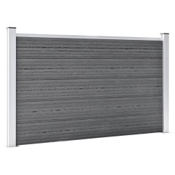 vidaXL Valla de jardín de WPC gris 699x106 cm