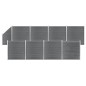 vidaXL Set de valla 8 cuadradas + 1 oblicua WPC gris 1484x186 cm vidaXL Set de valla 8 cuadradas + 1 oblicua WPC gris 1484x186 cm