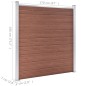 vidaXL Valla de jardín de WPC marrón 699x186 cm vidaXL Valla de jardín de WPC marrón 699x186 cm