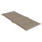 vidaXL Cojín silla de jardín respaldo alto 6 uds tela taupé 120x50x3cm