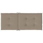 vidaXL Cojín silla de jardín respaldo alto 6 uds tela taupé 120x50x3cm