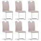 vidaXL Juego de comedor 7 piezas cuero sintético color capuchino vidaXL Juego de comedor 7 piezas cuero sintético color capuchino