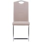 vidaXL Juego de comedor 7 piezas cuero sintético color capuchino vidaXL Juego de comedor 7 piezas cuero sintético color capuchino