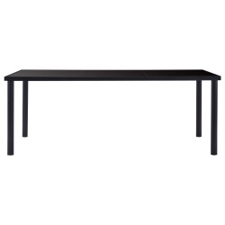 vidaXL Juego de comedor 9 piezas cuero sintético negro