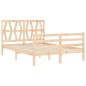 vidaXL Estructura de cama de matrimonio con cabecero madera maciza vidaXL Estructura de cama de matrimonio con cabecero madera maciza