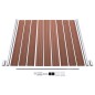vidaXL Set de valla 7 cuadradas + 1 oblicua WPC marrón 1311x186 cm