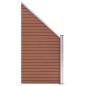 vidaXL Set de valla 7 cuadradas + 1 oblicua WPC marrón 1311x186 cm
