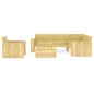 vidaXL Juego de muebles de jardín 3 piezas madera de pino impregnada vidaXL Juego de muebles de jardín 3 piezas madera de pino impregnada