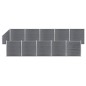 vidaXL Set de valla 10 cuadradas + 1 oblicua WPC gris 1830x186 cm vidaXL Set de valla 10 cuadradas + 1 oblicua WPC gris 1830x186 cm