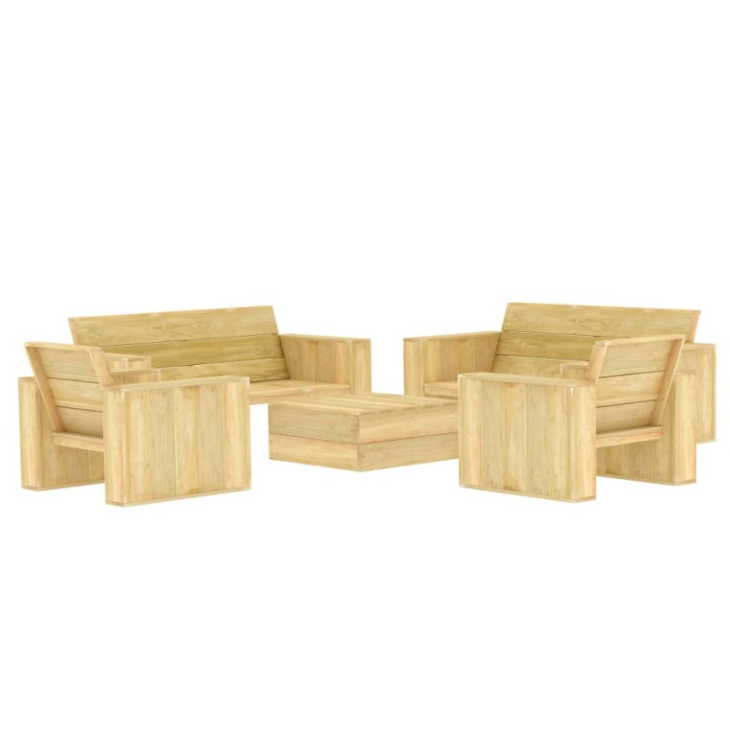 vidaXL Juego de muebles de jardín 5 piezas madera de pino impregnada vidaXL Juego de muebles de jardín 5 piezas madera de pino impregnada