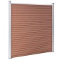 vidaXL Set de valla 9 cuadradas + 1 oblicua WPC marrón 1657x186 cm