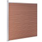 vidaXL Set de valla 9 cuadradas + 1 oblicua WPC marrón 1657x186 cm