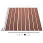 vidaXL Set de valla 2 cuadradas + 1 oblicua WPC marrón 446x186 cm vidaXL Set de valla 2 cuadradas + 1 oblicua WPC marrón 446x186 cm