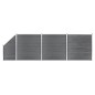 vidaXL Set de valla 3 cuadradas + 1 oblicua WPC gris 619x186 cm vidaXL Set de valla 3 cuadradas + 1 oblicua WPC gris 619x186 cm