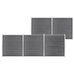 vidaXL Valla de jardín de WPC gris 872x186 cm