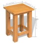 vidaXL Mesas auxiliares 2 unidades madera maciza de roble 27x24x37 cm vidaXL Mesas auxiliares 2 unidades madera maciza de roble 27x24x37 cm