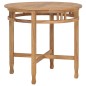 vidaXL Set de comedor de jardín 3 pzas y cojines madera maciza de teca