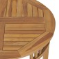 vidaXL Set de comedor de jardín 3 pzas y cojines madera maciza de teca