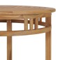 vidaXL Set de comedor de jardín 3 pzas y cojines madera maciza de teca