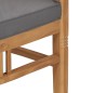 vidaXL Set de comedor de jardín 3 pzas y cojines madera maciza de teca