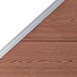 vidaXL Set de valla 1 cuadrada + 1 oblicua WPC marrón 273x186 cm vidaXL Set de valla 1 cuadrada + 1 oblicua WPC marrón 273x186 cm