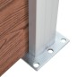 vidaXL Set de valla 1 cuadrada + 1 oblicua WPC marrón 273x186 cm vidaXL Set de valla 1 cuadrada + 1 oblicua WPC marrón 273x186 cm