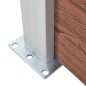 vidaXL Set de valla 1 cuadrada + 1 oblicua WPC marrón 273x186 cm vidaXL Set de valla 1 cuadrada + 1 oblicua WPC marrón 273x186 cm