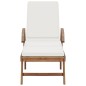 vidaXL Tumbonas con cojín 2 uds madera maciza de teca crema vidaXL Tumbonas con cojín 2 uds madera maciza de teca crema