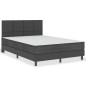 vidaXL Cama box spring tela gris oscuro 160x200 m vidaXL Cama box spring tela gris oscuro 160x200 m