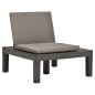 vidaXL Tumbonas jardín con cojines 2 unidades plástico gris antracita vidaXL Tumbonas jardín con cojines 2 unidades plástico gris antracita