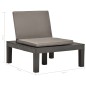 vidaXL Tumbonas jardín con cojines 2 unidades plástico gris antracita vidaXL Tumbonas jardín con cojines 2 unidades plástico gris antracita
