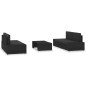 vidaXL Juego de muebles de jardín 5 piezas ratán sintético negro vidaXL Juego de muebles de jardín 5 piezas ratán sintético negro
