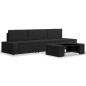 vidaXL Juego de muebles de jardín 4 piezas ratán sintético negro vidaXL Juego de muebles de jardín 4 piezas ratán sintético negro