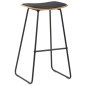 vidaXL Taburetes de cocina 6 unidades cuero sintético negro vidaXL Taburetes de cocina 6 unidades cuero sintético negro