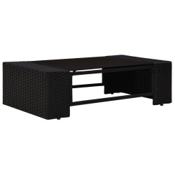 vidaXL Juego de muebles de jardín 8 piezas ratán sintético negro
