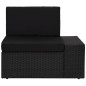 vidaXL Juego de muebles de jardín 8 piezas ratán sintético negro vidaXL Juego de muebles de jardín 8 piezas ratán sintético negro