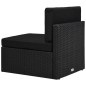 vidaXL Juego de muebles de jardín 8 piezas ratán sintético negro vidaXL Juego de muebles de jardín 8 piezas ratán sintético negro