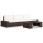 vidaXL Juego de muebles de jardín 4 piezas ratán sintético marrón vidaXL Juego de muebles de jardín 4 piezas ratán sintético marrón