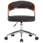 vidaXL Sillas de comedor 4 uds madera curvada y cuero sintético