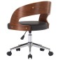vidaXL Sillas de comedor 4 uds madera curvada y cuero sintético