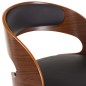 vidaXL Sillas de comedor 4 uds madera curvada y cuero sintético