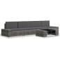 vidaXL Juego de muebles de jardín 5 piezas ratán sintético gris vidaXL Juego de muebles de jardín 5 piezas ratán sintético gris