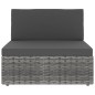 vidaXL Juego de muebles de jardín 5 piezas ratán sintético gris vidaXL Juego de muebles de jardín 5 piezas ratán sintético gris
