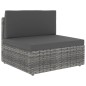 vidaXL Juego de muebles de jardín 5 piezas ratán sintético gris vidaXL Juego de muebles de jardín 5 piezas ratán sintético gris