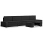 vidaXL Juego de muebles de jardín 5 piezas ratán sintético negro vidaXL Juego de muebles de jardín 5 piezas ratán sintético negro