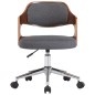 vidaXL Sillas de comedor giratorias 6 uds madera curvada y tela gris vidaXL Sillas de comedor giratorias 6 uds madera curvada y tela gris