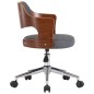 vidaXL Sillas de comedor giratorias 6 uds madera curvada y tela gris vidaXL Sillas de comedor giratorias 6 uds madera curvada y tela gris