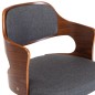 vidaXL Sillas de comedor giratorias 6 uds madera curvada y tela gris vidaXL Sillas de comedor giratorias 6 uds madera curvada y tela gris