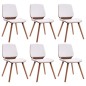 vidaXL Sillas de comedor 6 unidades cuero sintético blanco vidaXL Sillas de comedor 6 unidades cuero sintético blanco